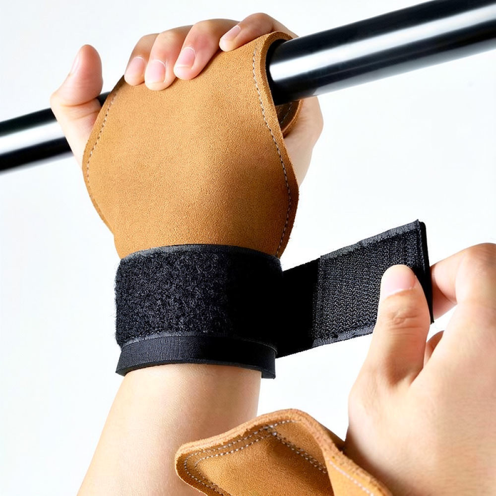 Weightlifting Gloves - Cintas de levantamento em couro, suporte