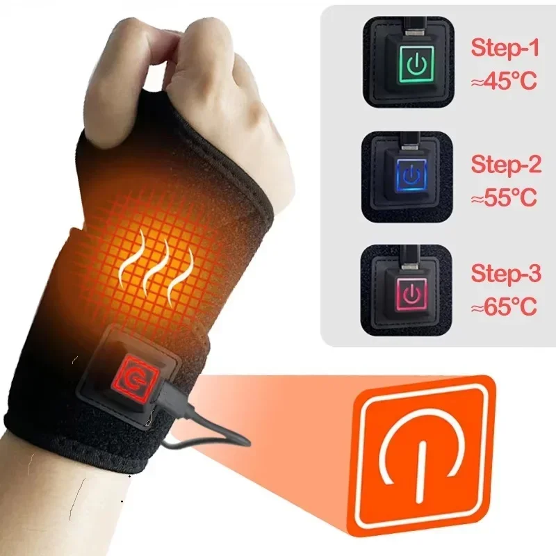 Wrist Wraps - Massageador de mãos com aquecimento, protetor