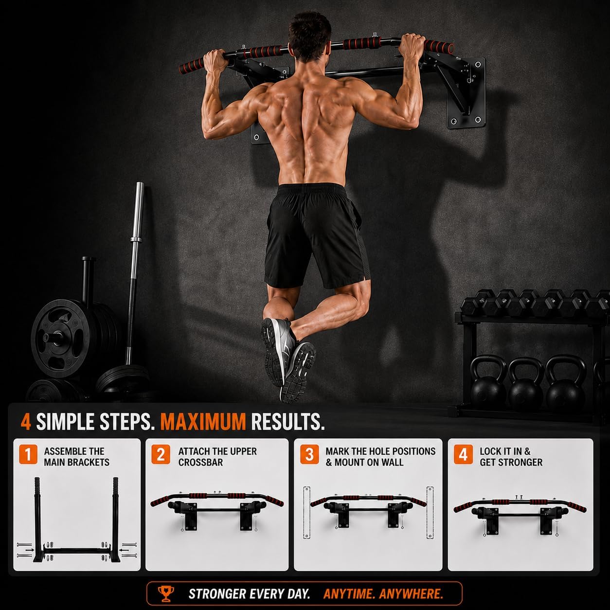 Barra de Puxar para Academia e - Pull Up Bar avaliação e preço