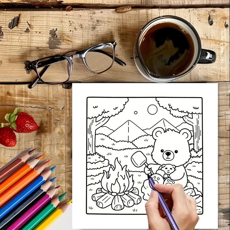 Livro de Colorir Cozy Bear par - Chalk Bag avaliação e preço