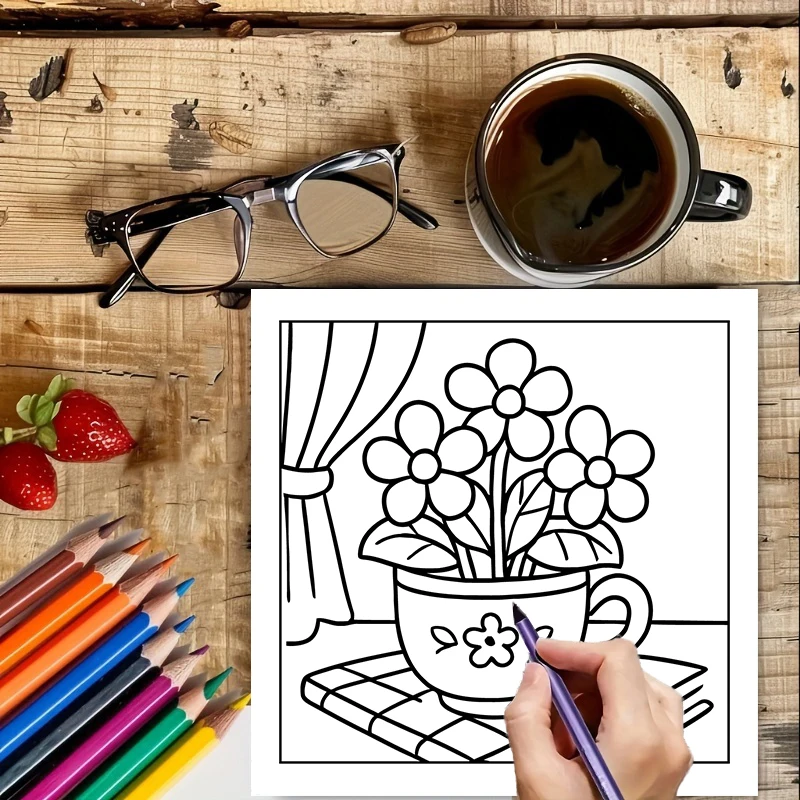 Livro de Colorir de Flores Fof - Chalk Bag avaliação e preço
