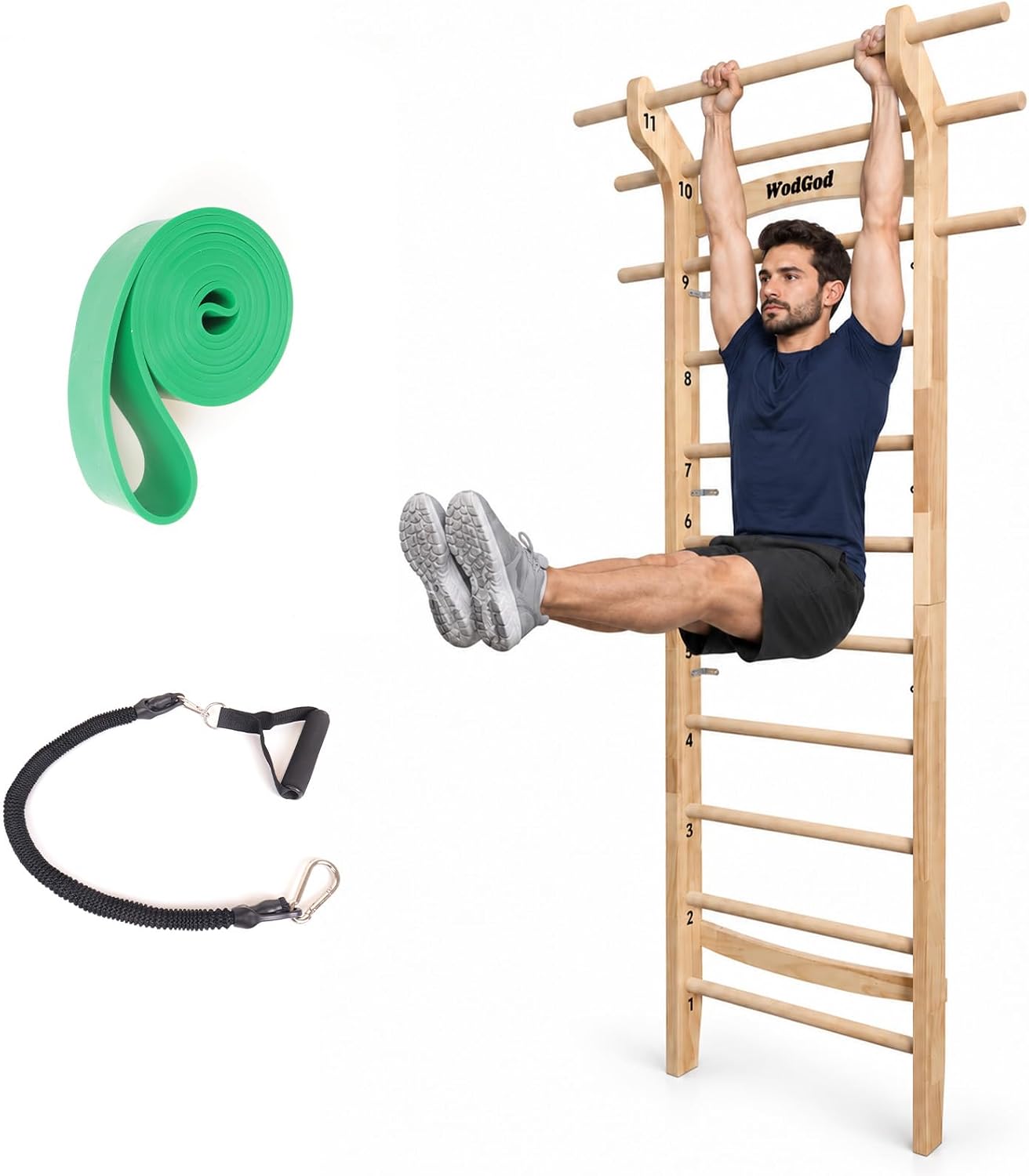 Barra de treino em madeira est - Pull Up Bar avaliação e preço